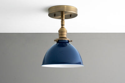 CEILING LIGHT MODEL No. 8208- Industrial Ceiling Lights with a Antique Brass finish. Designed and produced by newwineoldbottles at Peared Creation