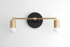 Black & Brass Vanity Light Fixture - Minimalist Lighting - Bathroom Sconce - Vanity Lighting - Wall Light - Model No. 8412