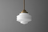 8in Diameter Modern Shade - Pendant Lamp - Ceiling Fixture - Entryway Lighting -  Model No. 6071