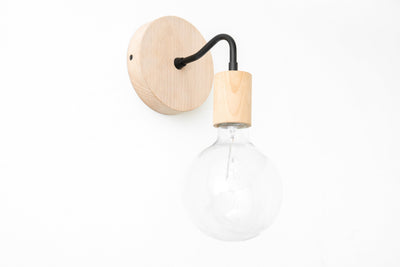 Minimalist Light - Wooden Lamp - Farmhouse Lighting - Wall Light - Rustic Wall Sconce - Model No. 5448