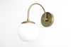 Globe Sconce - Brass Sconce - Mirror Light - Cafe Lighting - Mid Century Modern - Model No. 2438