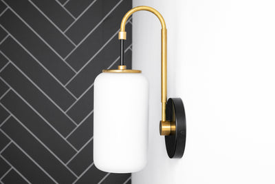 Black Brass Sconce - Bathroom Light - Wall Lamp - Wall Sconce - Unique Lighting - Model No. 1426