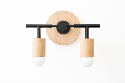 Modern Farmhouse - Vanity Light - Scandinavian Sconce - Wood Sconce - Light Fixture - Model No. 8787