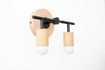 Modern Farmhouse - Vanity Light - Scandinavian Sconce - Wood Sconce - Light Fixture - Model No. 8787