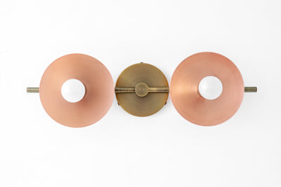 Copper Vanity - Vanity Lighting - Rustic Lighting - Bathroom Lighting - Wall Sconce - Model No. 8457