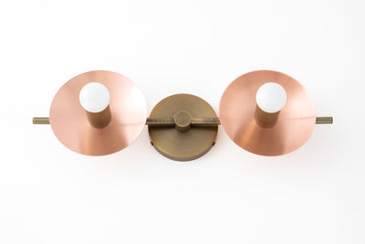 Copper Vanity - Vanity Lighting - Rustic Lighting - Bathroom Lighting - Wall Sconce - Model No. 8457