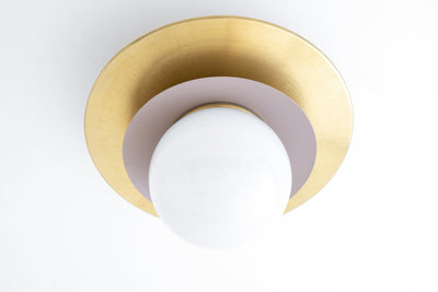 Globe Ceiling Light - Brass Lighting - Hallway Lighting - Semi Flush Mount - Sconce - Model No. 5368