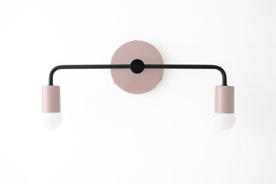 Mauve Vanity Light - Black Vanity Light - Bathroom Lighting - Wall Lighting - Sconce - Model No. 1071