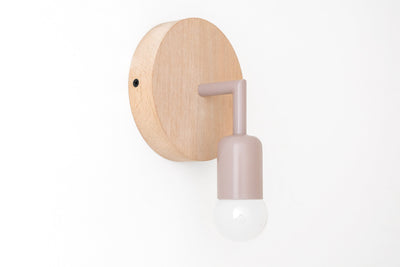 Minimalist Lamp - Colorful Lamp - Wood Sconce - Bedside Lamp - Light Fixture - Wall Light - Model No. 5114