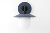 Coal Blue and Black Sconce - Entry Light - Modern Wall Sconce - Wall Light Fixture - Model No. 7039
