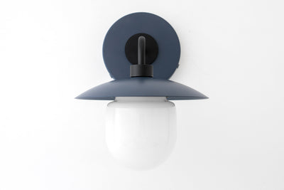 Coal Blue and Black Sconce - Entry Light - Modern Wall Sconce - Wall Light Fixture - Model No. 7039