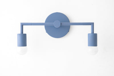 Periwinkle Wall Light - Colored Wall Light - Blue Sconce - Vanity Light - Home Decor - Model No. 1561