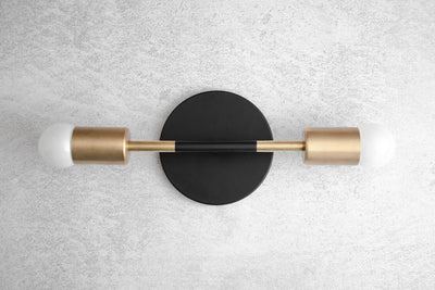 Bathroom Vanity - Black Brass Sconce - Minimalist - Modern Wall Sconce - Wall Lighting -Model No. 7172