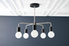 Modern Chandelier Light - Brushed Nickel Ceiling Lighting - Dining Room Light - Hanging Lamp - Ceiling Light - Model No. 9132
