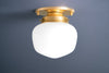 Art Deco Lighting - Hallway Lighting - Opal Glass Globe - Light Fixture - Ceiling Light - Model No. 2019