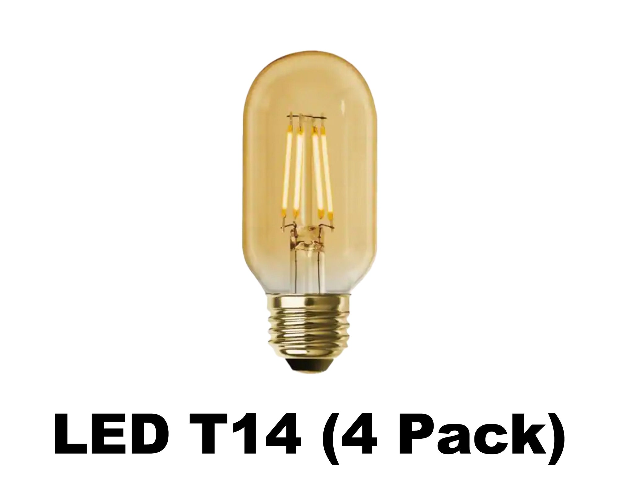 4 Watt - 300 Lumens - LED T14 - Pack - Amber Tinted 2700 Kelvin - Creation
