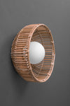 Rattan Light - Bohemian Lighting - Wall Sconce - Rattan Sconce - Model #5751