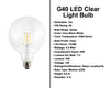 4.5 Watt -  450 Lumens - Clear G40 Globe Light Bulb - 2400 Kelvin