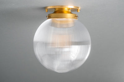 Art Deco Lighting - 8in Globe Lighting - Ceiling Light - Light Fixture - Flush Mount - Model No. 9474