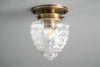 Ornate Glass Shade - Vintage Lighting - Flush Mount Ceiling Light - Light Fixture - Model No. 9171