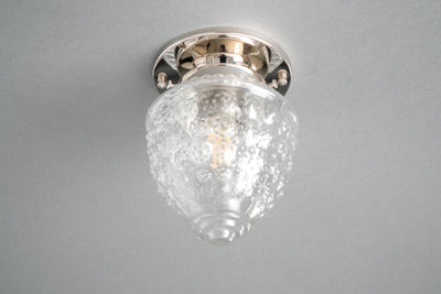 Ornate Glass Shade - Vintage Lighting - Flush Mount Ceiling Light - Light Fixture - Model No. 9171