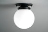 Modern Ceiling Light - 6in Opal Glass Globe - Globe Lighting - Lighting - Light Fixture - Model No. 2361