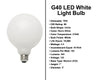 4.5 Watt - 450 Lumens - White G40 Globe Light Bulb - 2700 Kelvin