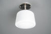 Ceiling Light - 8in Glass Drum Shade - Made in USA - Light Fixture - Deco Lighting - Model No. 8224