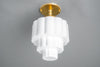 Ribbed Cake Globe Light - Ceiling Light - Light Fixture - Pendant Lamp - Made in USA - Model No. 2520