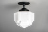 Art Deco Globe - Semi-Flush Light - Kitchen Light - Ceiling Light - Model No. 1456