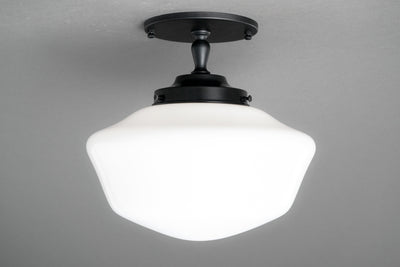 10" Schoolhouse - Semi-Flush Light - Kitchen Light - Ceiling Light - Model No. 4739