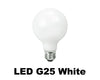 4.5 Watt - 500 Lumens - LED G25 White Light Bulb - 2700K