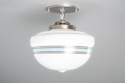 Vintage Lighting - Schoolhouse Globe - Made in USA - Pendant Lamp - Ceiling Light - Model No. 3219