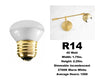 Incandescent - White - R14 Bulb