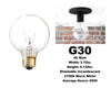 Incandescent - Clear - G30 Bulb