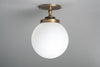 8inch Satin Globe - Semi-Flush Light - Globe Light Fixture - Ceiling Lights - Model No. 9046