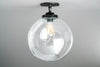 12inch Gloss Globe - Solid Brass Light - Handblown Glass Light - Ceiling Light Fixture - Model No. 7765