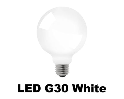 6.8 Watt - 450 Lumens - LED G30 White Light Bulb