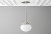 Globe Ceiling Light - 6.5in Oval Glass Shade - Hand Blown Glass - Mushroom Light - Pendant Lamp - Model No. 4187