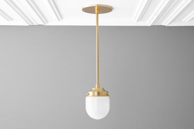 Simple Lighting - Utility Light - Drop Lighting - Hanging Light - Downrod Pendant - Ceiling Lighting - Model No. 9535