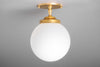 8inch Satin Globe - Semi-Flush Light - Globe Light Fixture - Ceiling Lights - Model No. 9046