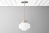 Art Deco - Ceiling Light - Pendant Light - Decorative Ribbed Shade Light - Globe Ceiling Light Model No. 3980
