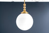10in Opal Glass Globe - Globe Lighting - Glass Pendant Light - Lighting - Downrod Pendant - Model No. 5094
