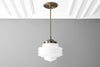 Art Deco - Ceiling Light - Pendant Light - Decorative Ribbed Shade Light - Globe Ceiling Light Model No. 3980
