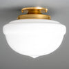 12" Ceiling Light - Deco Globe Light - Retro Lighting - Milk Glass Globe - Model No. 6486