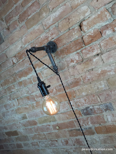 Industrial Wall Sconce - Pendant Edison - Hanging Lamp - Edison Bulb - Wall Light - Model No. 8152
